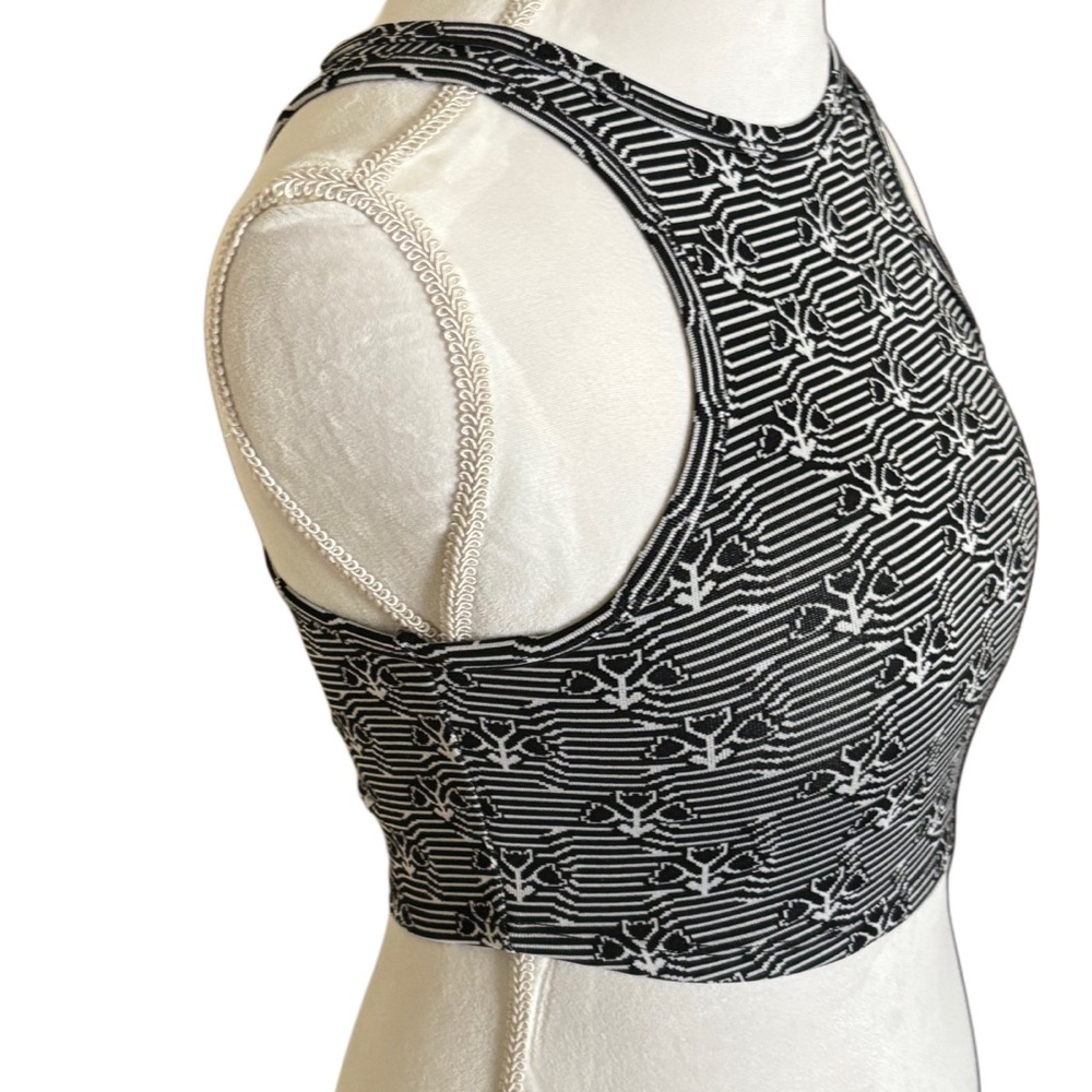 Zara black and white cropped tank top Size S - Picture 3 of 7